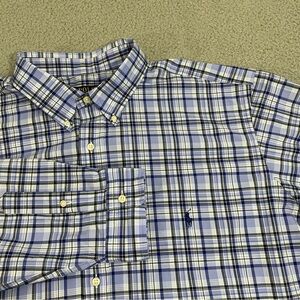 Polo Ralph Lauren Shirt Men 2XB Plaid Long Sleeve Button Down